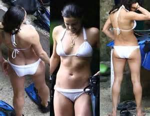 Michelle Rodriguez em biquÃ­ni molhado com cameltoe - estrela privado
