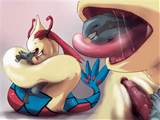 frenchkiss closed_eyes segurar Chacal beijo lucario milotic open_mouth...