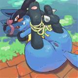 corar a escravidÃ£o Chacal lucario pokÃ©mon fita corda dente individual vagina...