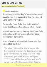 Minha buceta tem gosto de Pepsi cola-Cola significado de letras