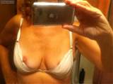 Os mamilos da mulher, esposa, auto tiro, Nipple Slip, sutiÃ£, Milf