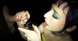 Proxy Paige gloryhole cum coletando em um copo para beber e...