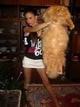 Fotos relacionadas Olhem para esta menina e seu gatinho grande