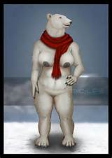 ... pescoÃ§o mamÃ­fero polar_bear Pin-up nude pose buceta cachecol neve solo wide_hips
