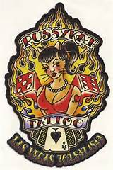 ... SalÃ£o de tatuagem Pussykat sinal.: salÃ£o de sinais, Pussykat Tattoo, tatuagem