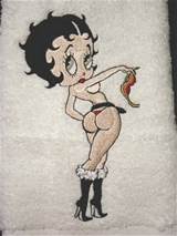BETTY BOOP em tanga Nude da Risque bordado por TheCrochetTowel