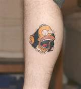 Snark branco grande: Piorou: Zombie Homer tatuagem [tatuagem nerd]