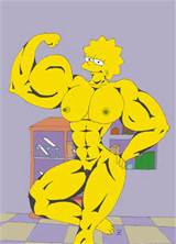 ABS big_breasts flexionar lisa_simpson muscular mÃºsculos musculoso musculoso...