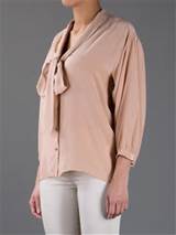 Alta costura semi Pussy Bow blusa cor de rosa | Lyst