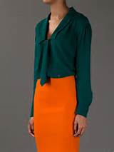 DsquaredÂ² buceta arco blusa em preto (verde) | Lyst